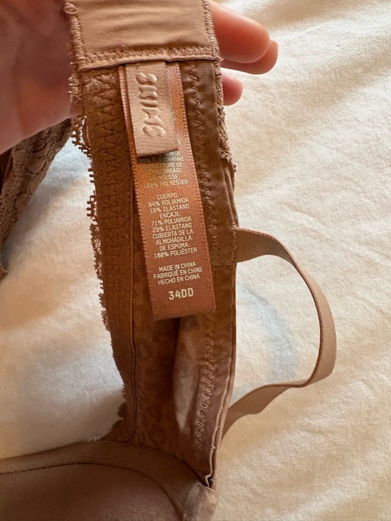 Skims Wireless Form Lace Push Up Plunge Bra In SIENNA MICRO LEOPARD PRINT 34DD - Picture 4 of 5